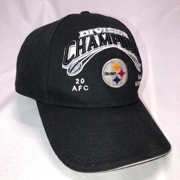 Pittsburgh Steelers 2004 AFC NORTH DIVISION CHAMPS adjustable Hat Cap NFL - Picture 11 of 11